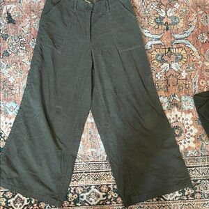 Max Studio Olive Green Corduroy Wide-Leg Men's Pants